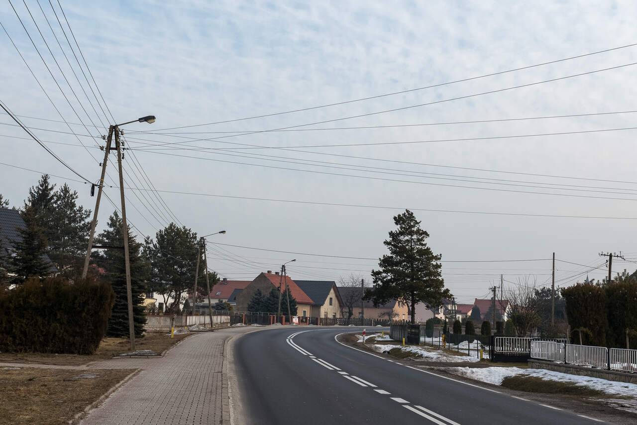 Ortschaft Stradunia -  Stradunia. Polen. Februar 2016 