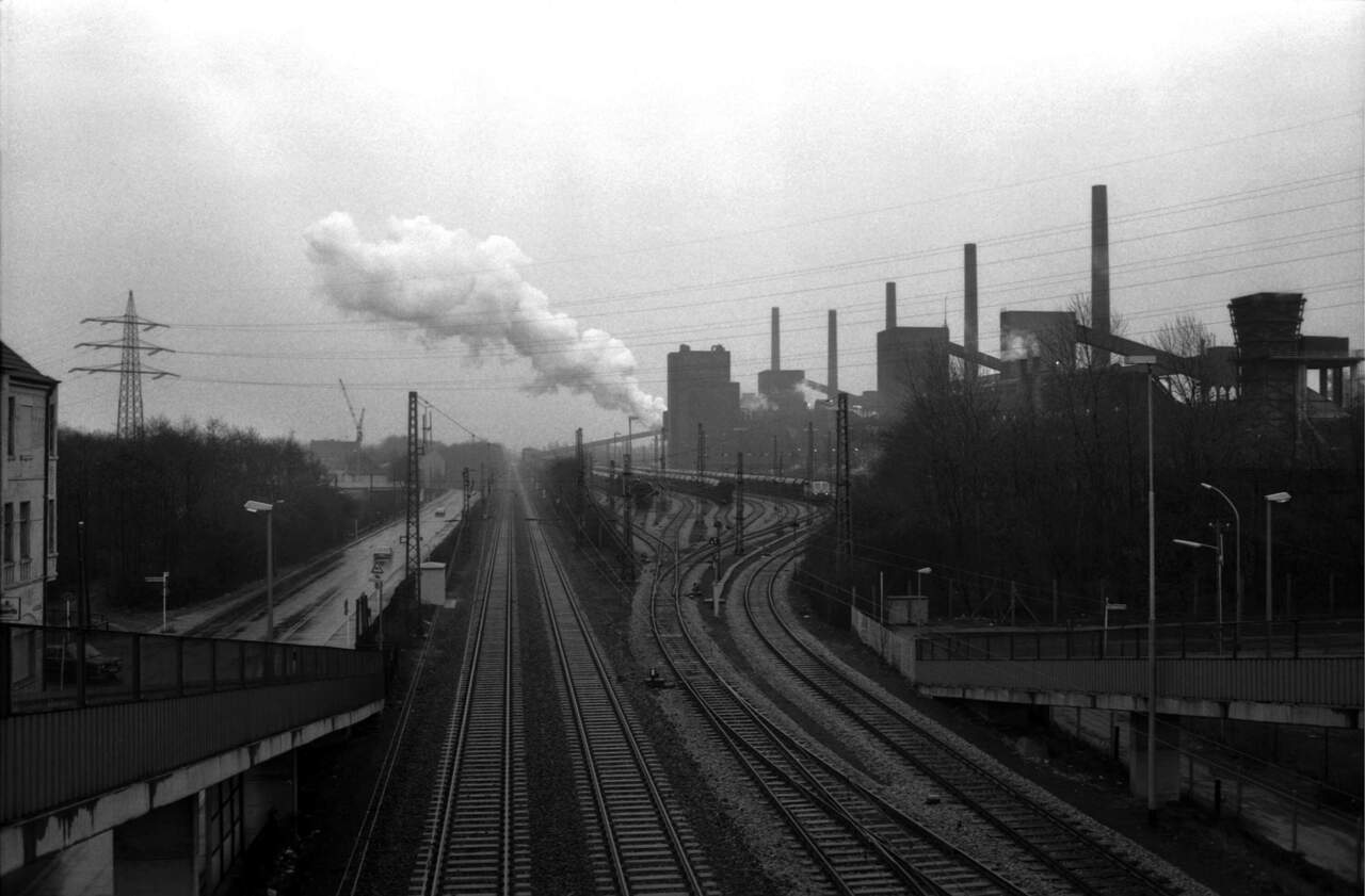 Köln-Mindener-Eisenbahntrasse auf Höhe der Großkokerei Zollverein, Katernberg