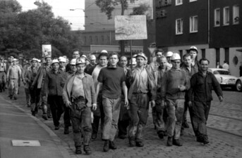 Septemberstreiks der Bergarbeiter der Zeche Minister Stein