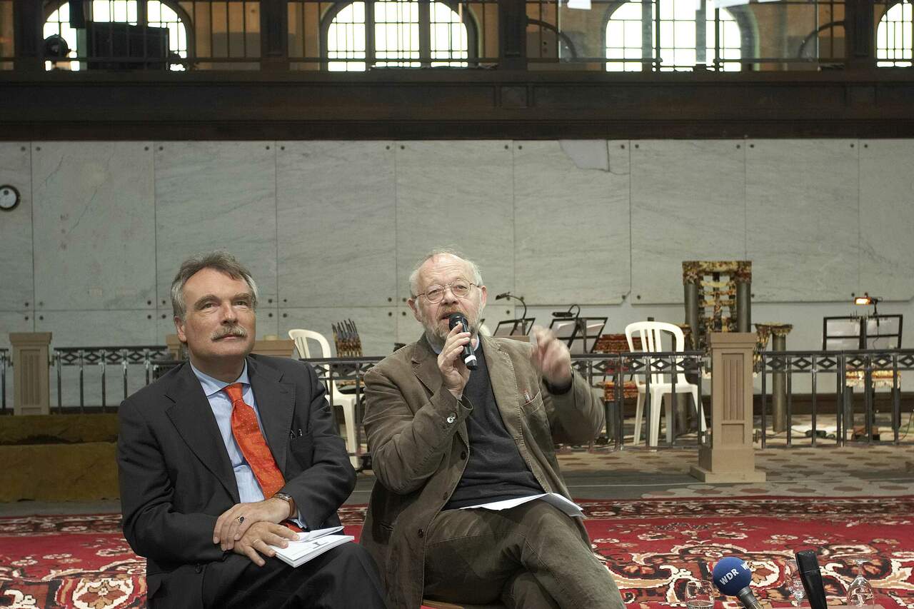 Eröffnungsfeier der RuhrTriennale, Intendant Jürgen Flimm und NRW-Ministerpräsident Jürgen Rüttgers