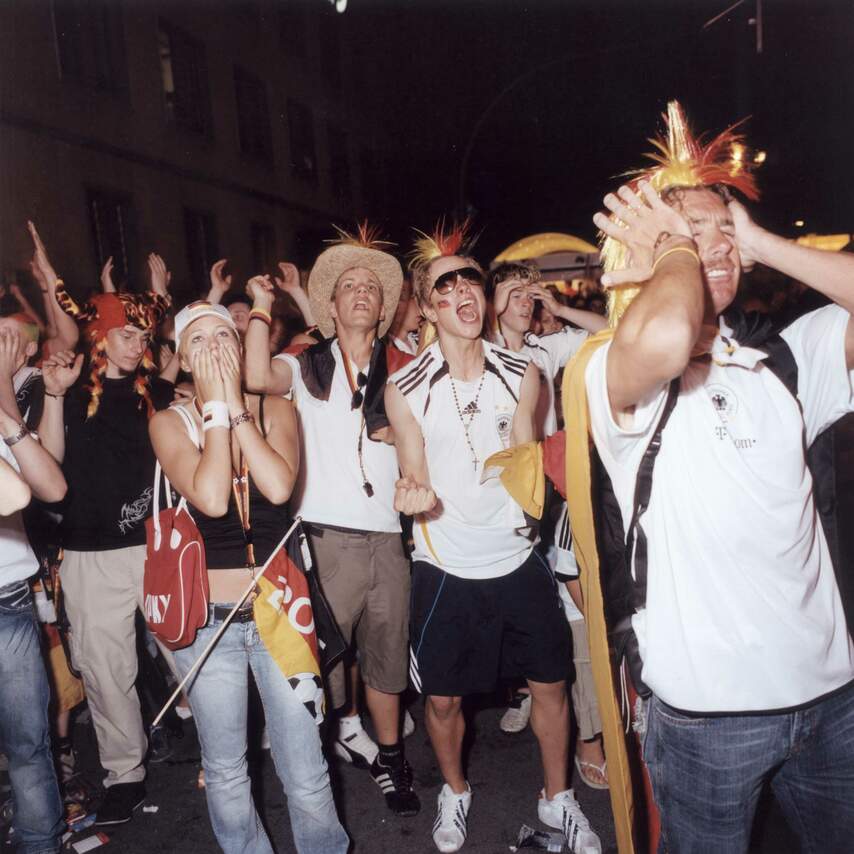 4. Juli, Hohe Straße zum Ende des Spiels Deutschland - Italien