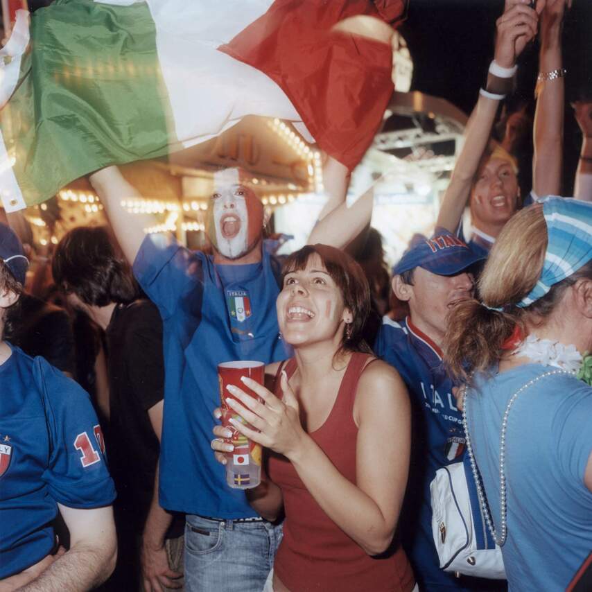 9. Juli, Friedensplatz nach dem Endspiel Italien -Frankreich